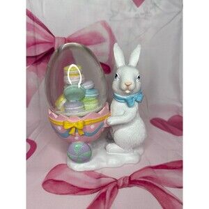 Easter Bunny Macaron Snow Globe